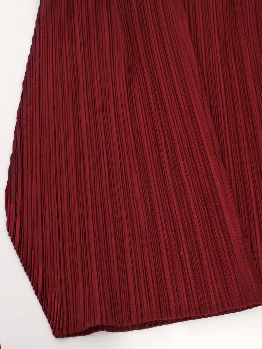 プリーツプリーズイッセイミヤケ PP93-JF452 パンツ 1 レッドブラウン プリーツ ITZUMBKN9JKD