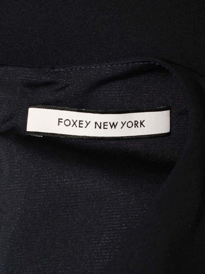 フォクシーニューヨーク 33708 ワンピース 38 ネイビー タキシードストレッチワンピース ITHQG5FS0EVK