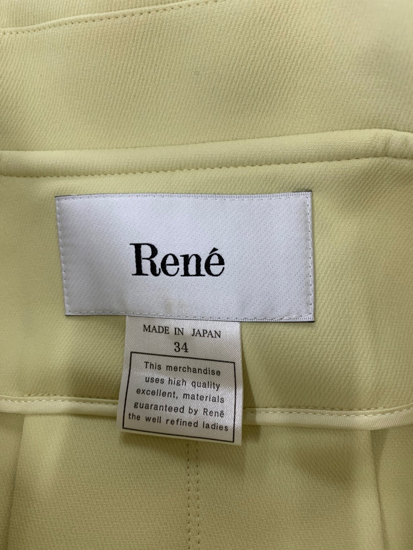 ルネ 6218031 コート 34 グリーン ラインストーン ジップアップ開閉 ITDAEZRQPNR5