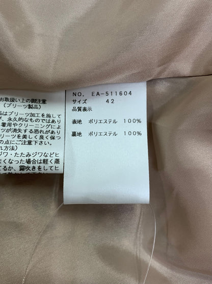 エムズグレイシー 511604 ワンピース 42 ブラウン ローズモチーフ プリーツ IT6D8BKJ0JG6