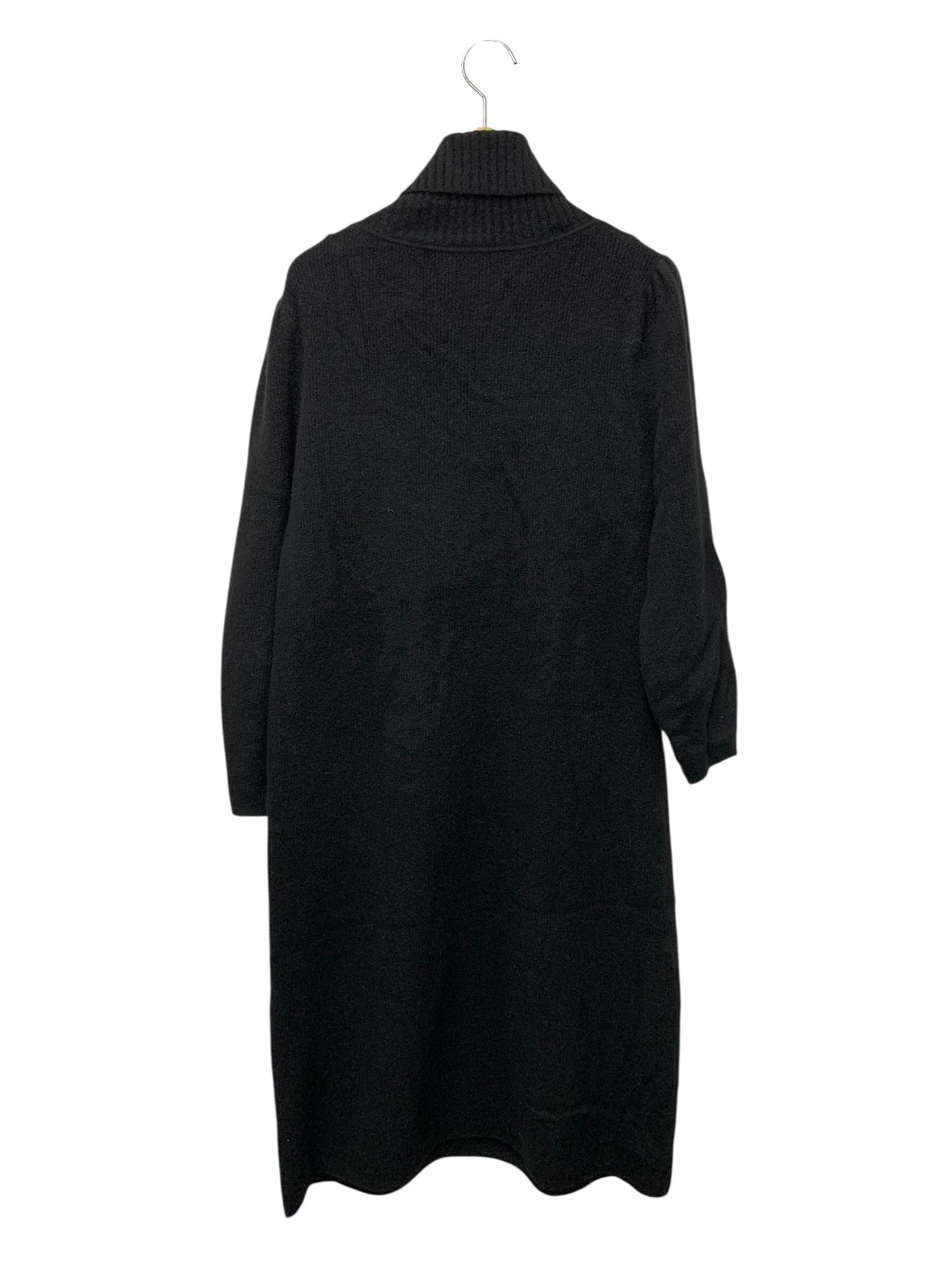 エムズグレイシー 318619 ワンピース 40 ブラック ハイネック ニット ウール ITBEEMVRFABO