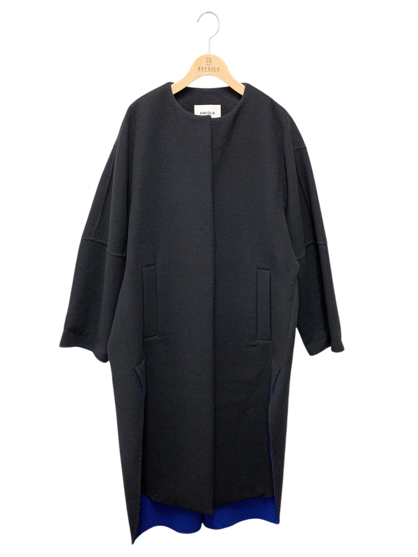 エンフォルド 300CA330-1500 チェスターコート 38 ネイビー ウール ITTEHQ5RK25A