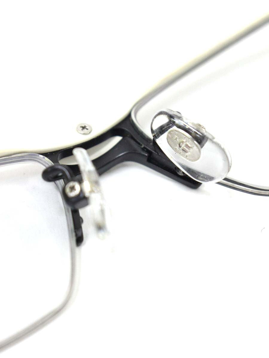 サムライ翔 仁 STYLE No.24 SS-J24 メガネ ホワイト/ブラウン ハーフリム スクエア ITGHUIVCQTM0