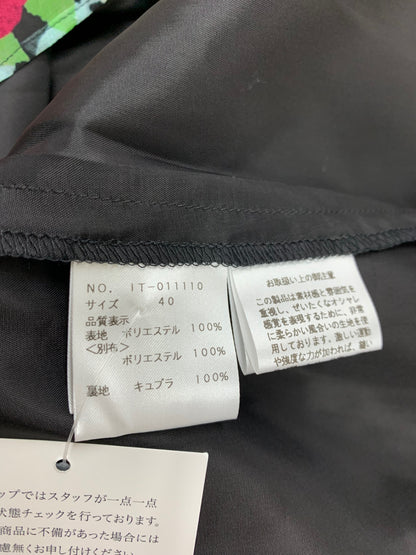 エムズグレイシー 011110 ワンピース 40 グリーン オーガンジー フラワープリント ITV2Z9WQAGE8