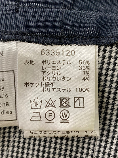 ルネ 6335120 パンツ 36 ホワイト/ブラック 千鳥格子柄 ウエストギャザー ITTF7AN3VXL6