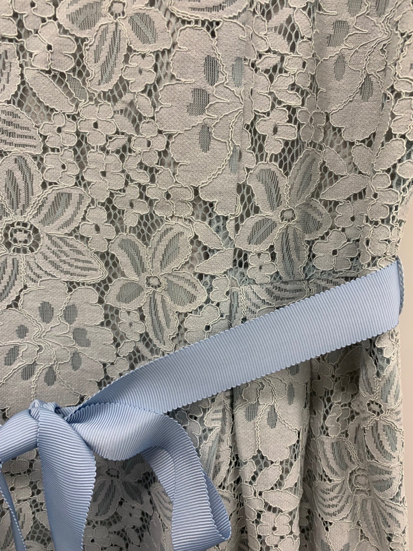 スーパービューティー ワンピース 42 ブルー フラワーモチーフ レース IT5VTL1U0JBS 【SALE】