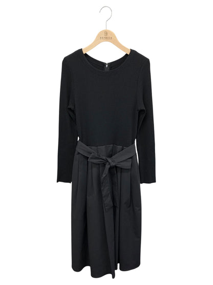 エムプルミエクチュール ワンピース F928-007 38 ブラック ニット切替 ITZ88ORES35U