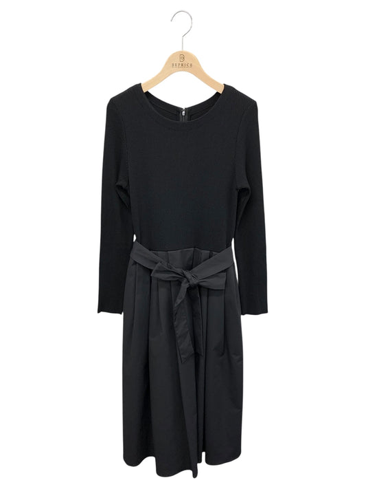 エムプルミエクチュール ワンピース F928-007 38 ブラック ニット切替 ITZ88ORES35U