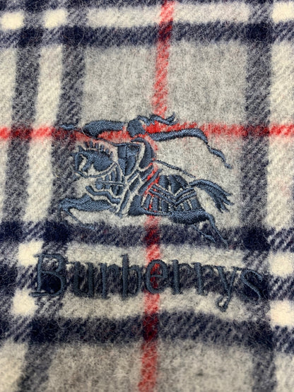 バーバリーズ 0156JA64W マフラー グレー ウール 刺繍 ノバチェック IT5E2PY9FRRK