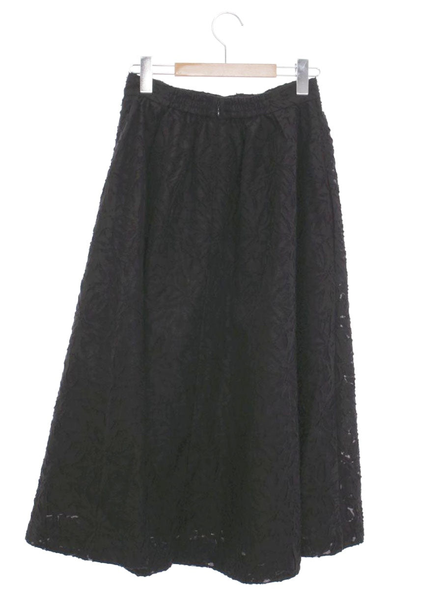 セルフォード フラワージャガードボリュームスカート  CWFS241055 38 ブラック IT779595CFKC