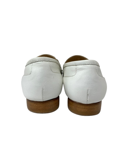 ルカグロッシ ローファー 35 1/2 ホワイト チェーンビット ウッド ITB9FQR7VK8M 【SALE】