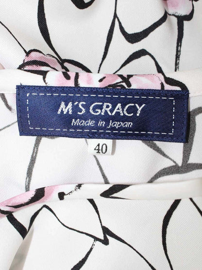 エムズグレイシー カメリアリボンブラウス 210105 40 ピンク ITVJSQKPECS0