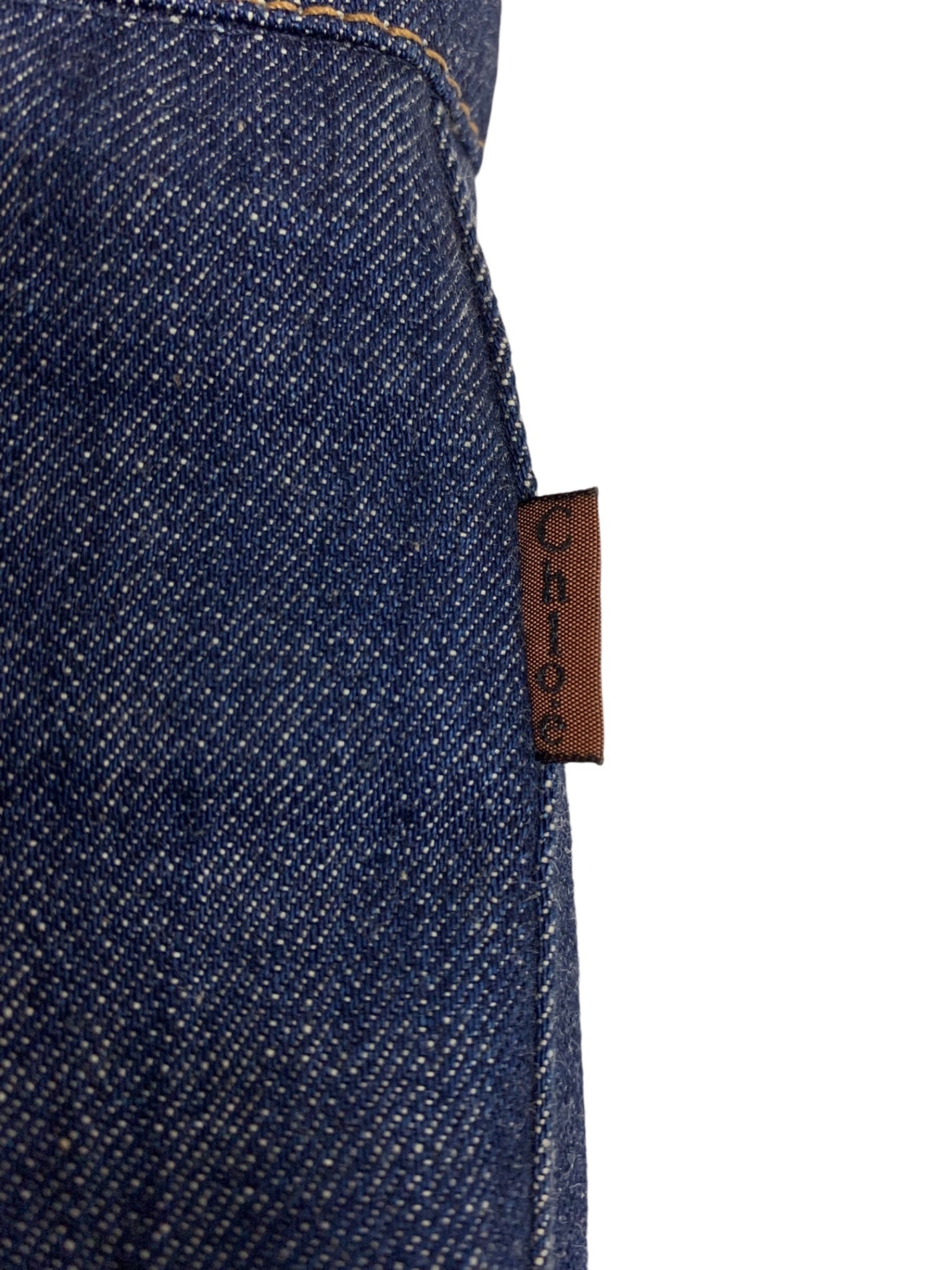 クロエ CHC19WDP0215299L38 デニムパンツ 38 ブルー プリーツポケット ロールアップ IT6DMS6ZPVTW 【SALE】