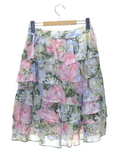 コトゥー W3S65-376-20 スカート 38 マルチカラー フラワーモチーフ ティアード ITAWTBMZPJEY