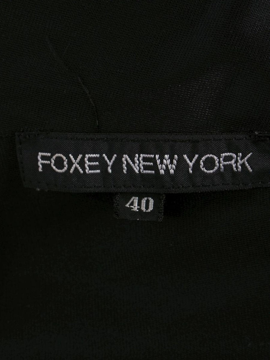 美品 FOXEY NEW YORK ストレッチ ブラウス　40 黒　洗える 美品 FOXEY NEW YORK ストレッチ ブラウス 40 黒 洗える 美品