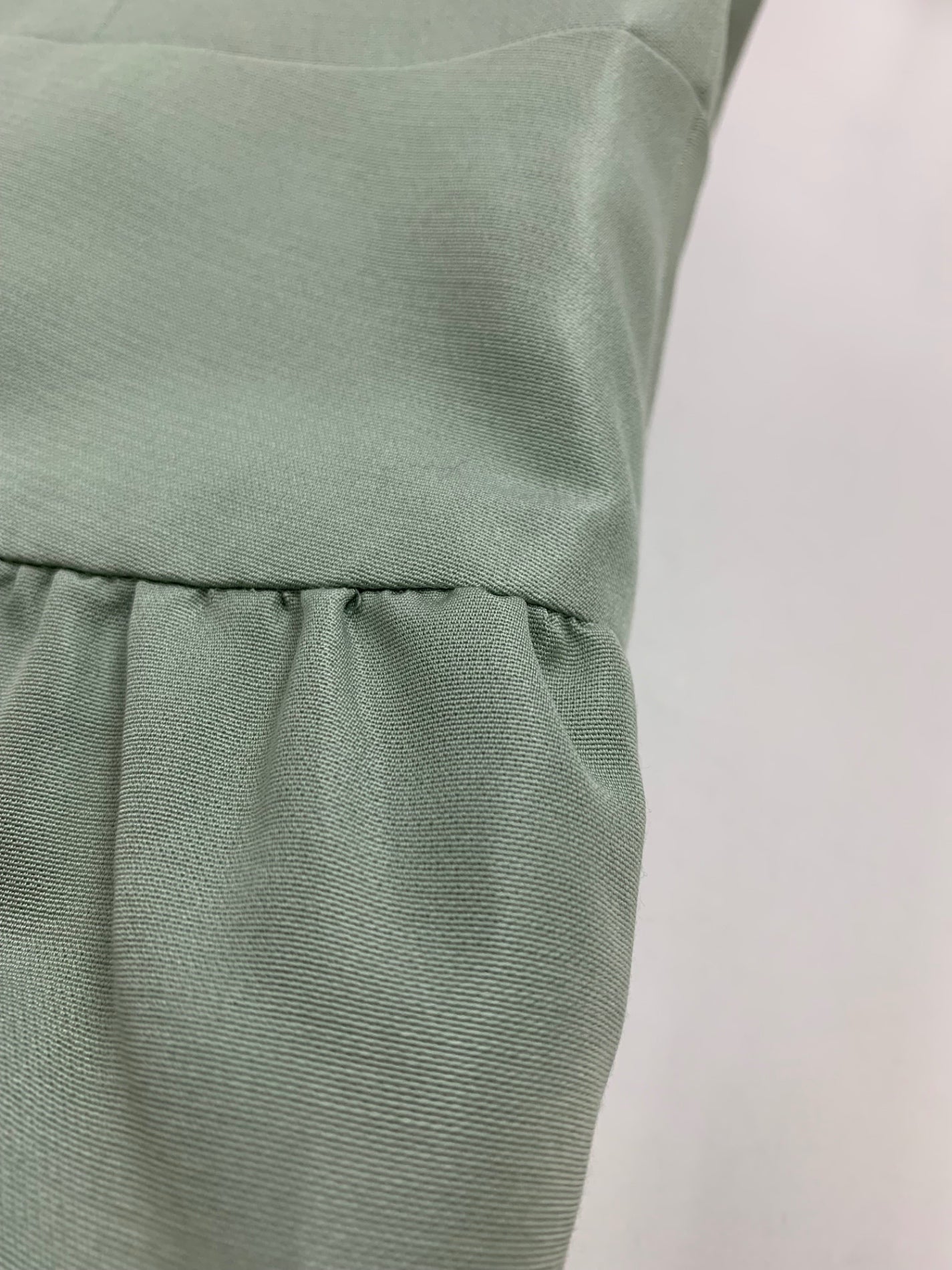 フォクシーブティック ワンピース フレンチパフ 34043 38 グリーン シルク混 キュプラ ITAR9T3TLBLG