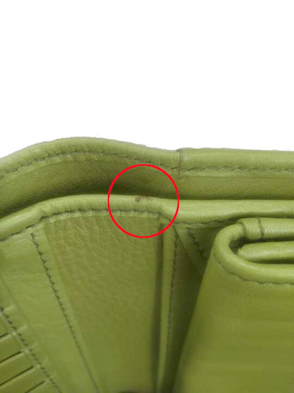 ヒロフ センプレ 二つ折り財布 レザー ウォレット 本革 グリーン ITA52D8RU288