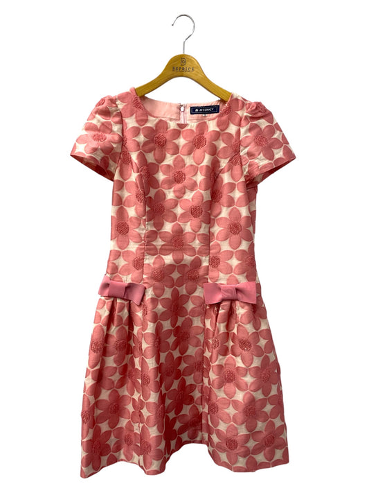 エムズグレイシー 521508 ワンピース 38 ピンク 花 リボン ITGYDY69B2A7