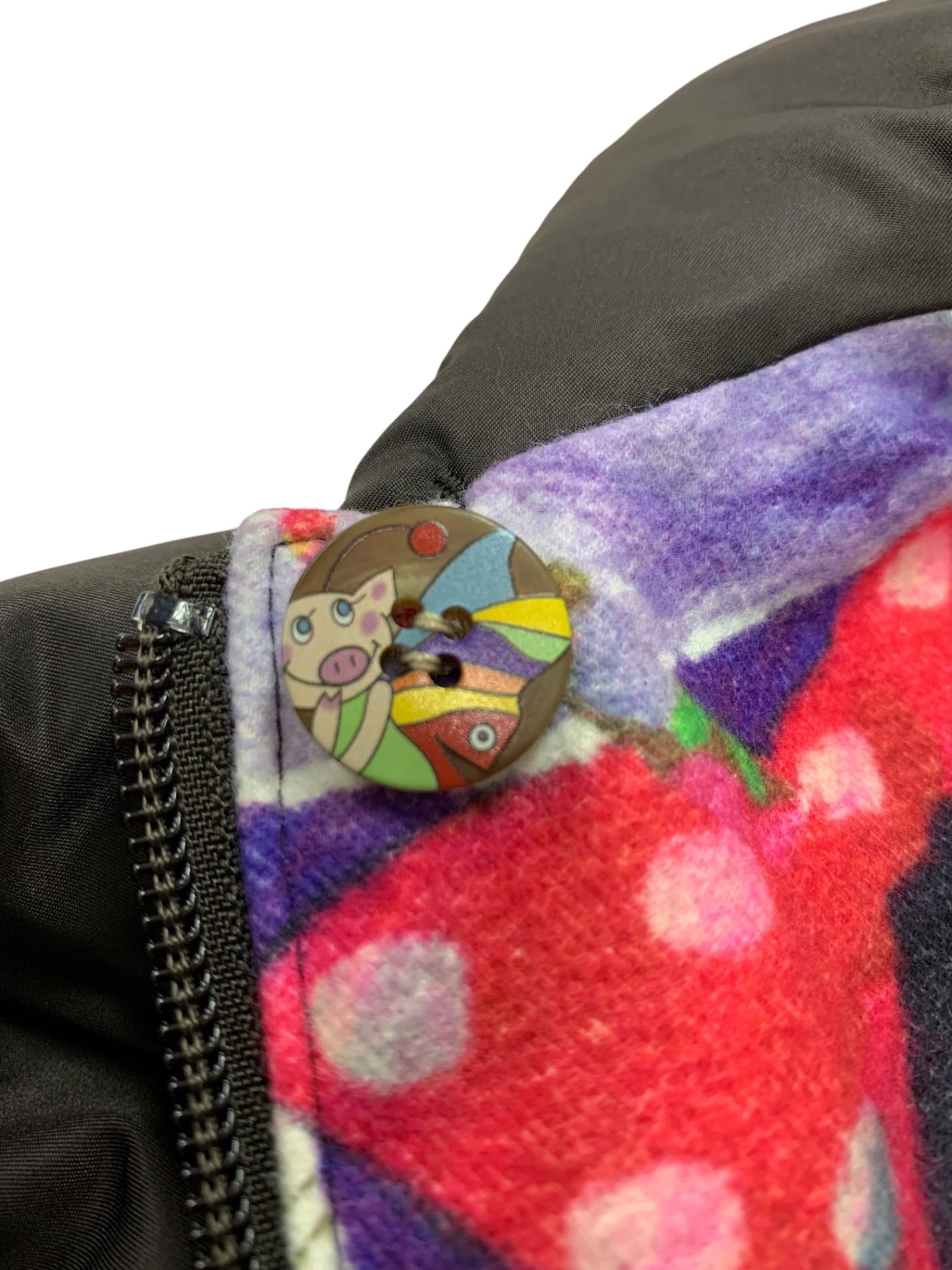 アルベロベロ 413365 ジャケット F パープル 中綿 ジップアップ ぶたさん フード付き ITENBCL7PIVV