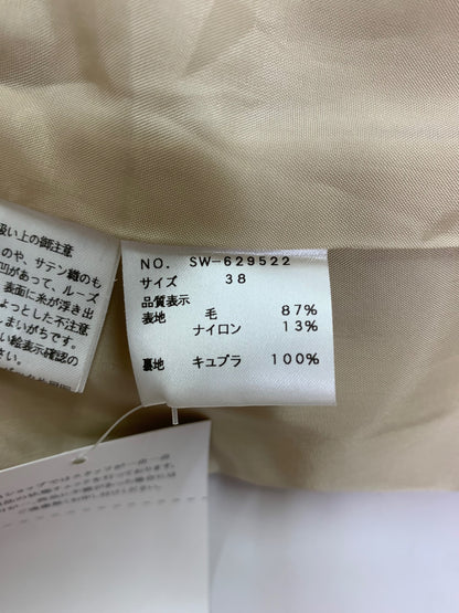 エムズグレイシー 629522 コート 38 ベージュ ウール混 ストーンボタン ITQ8NSZPC20O