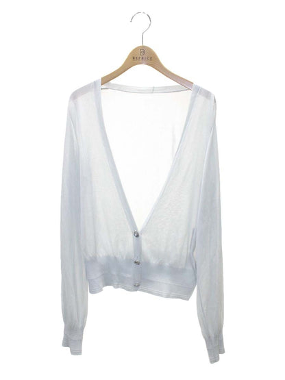 フォクシーブティック Sheer V シアー 42126 カーディガン 40 ブルー IT8ZCTJDL6PC