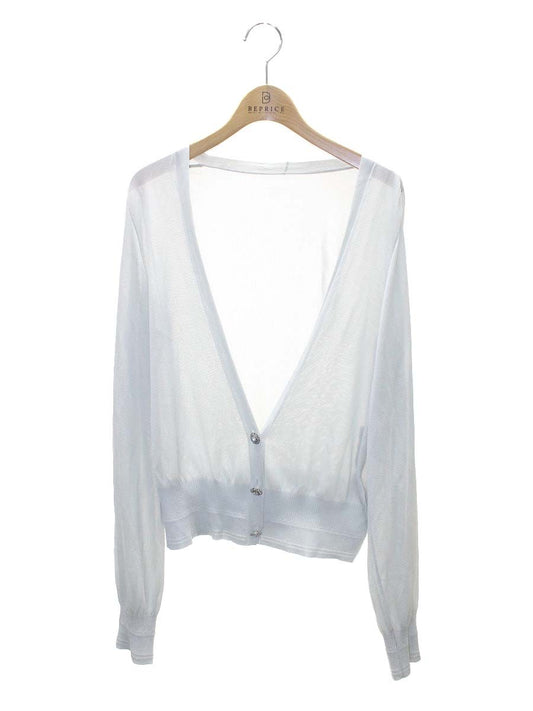 フォクシーブティック Sheer V シアー 42126 カーディガン 40 ブルー IT8ZCTJDL6PC