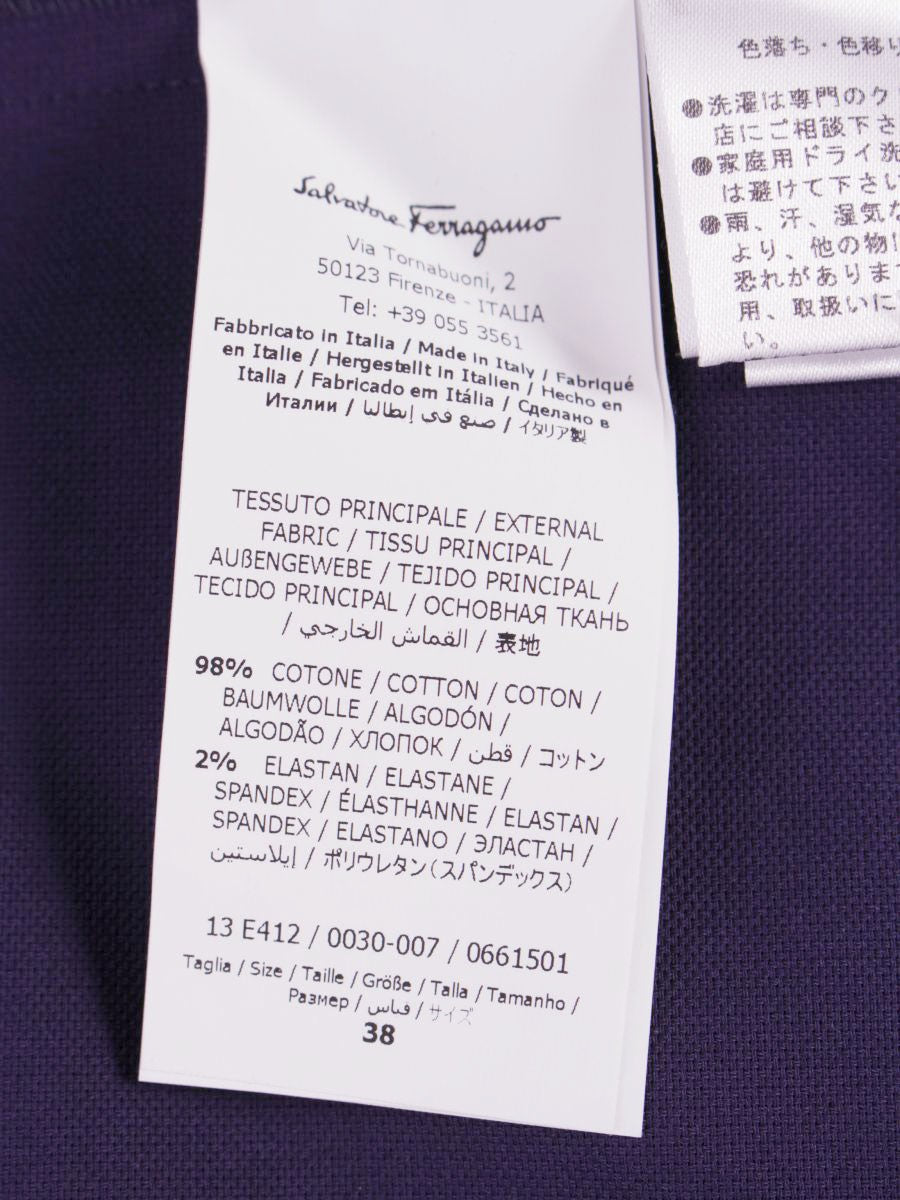 フェラガモ スカート 38 ネイビー タック ITJZYVVNQQFT