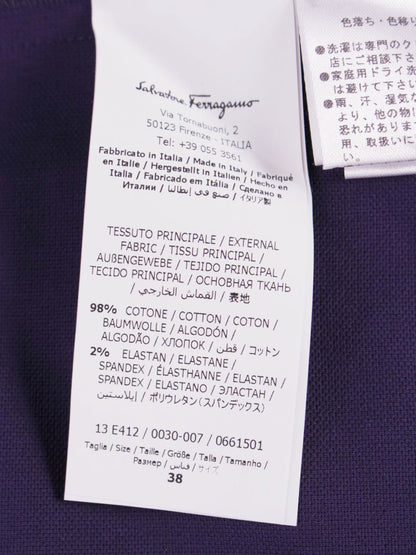 フェラガモ スカート 38 ネイビー タック ITJZYVVNQQFT