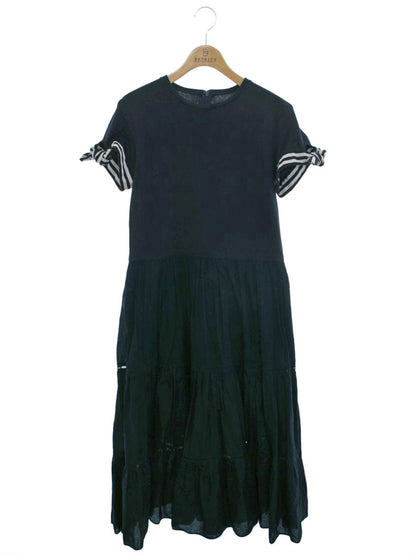 ボーダーズアットバルコニー BD2011E-3E-02 ワンピース 38 ネイビー ボーダー リボン ITDG6Z2JS876