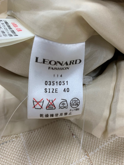 レオナールファッション 0351051 ジャケット 40 ベージュ 格子柄 ITBX33UYKJRC