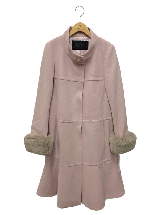 トゥービーシック ウールビーバー スタンドアウェー W5B02-434-12 カラーコート 42 ピンク フェイクファー ITZJK4E0VT1K