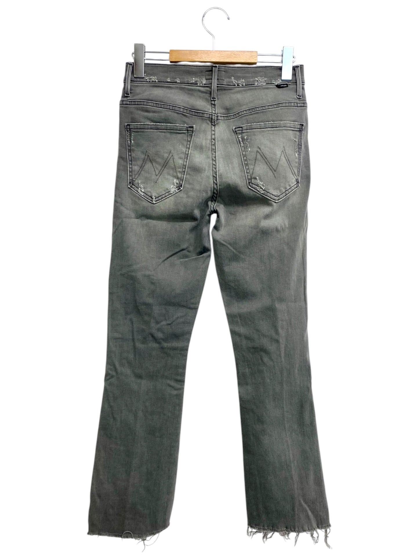 マザー 2810600367 デニムパンツ 26 グレー スキニーフレア カットオフ ダメージ加工 ITDZI503KD4P