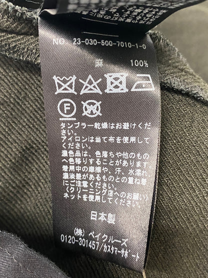 ドゥーズィエムクラス 23-030-500-7010-1-0 ワイドパンツ 36 ブラック リネン 23SS ITESENAAVAZQ