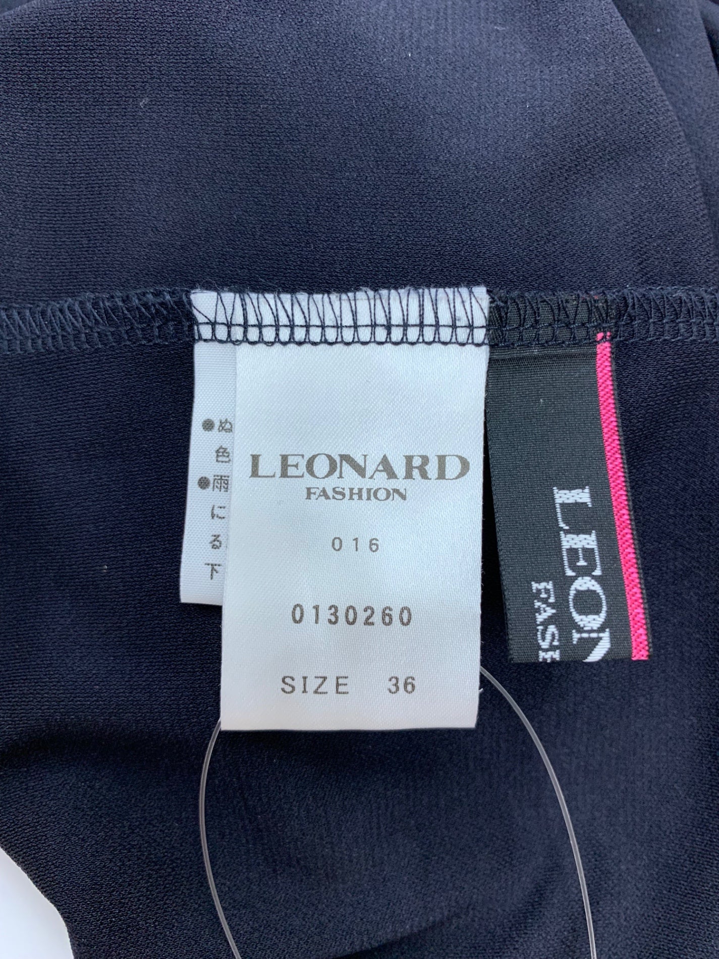 レオナールファッション 0130260 ワンピース 38 ブラック フラワー シースルー IT8GL8PRB1L0