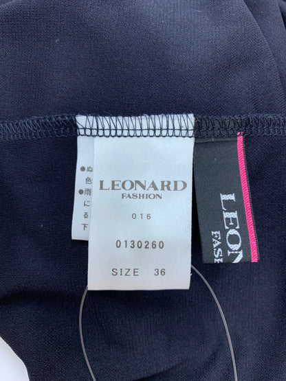 レオナールファッション 0130260 ワンピース 38 ブラック フラワー シースルー IT8GL8PRB1L0