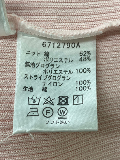 ルネ LIMITED EDITION 6712790 カーディガン 36 ピンク カメリアパールリボン リブ ITQC2KTYTY3S