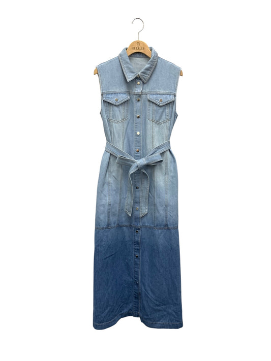 グレースコンチネンタル 01242 31367-00 ワンピース 38 ブルー デニム グラデーション フロントボタン ITYS6FUZU510