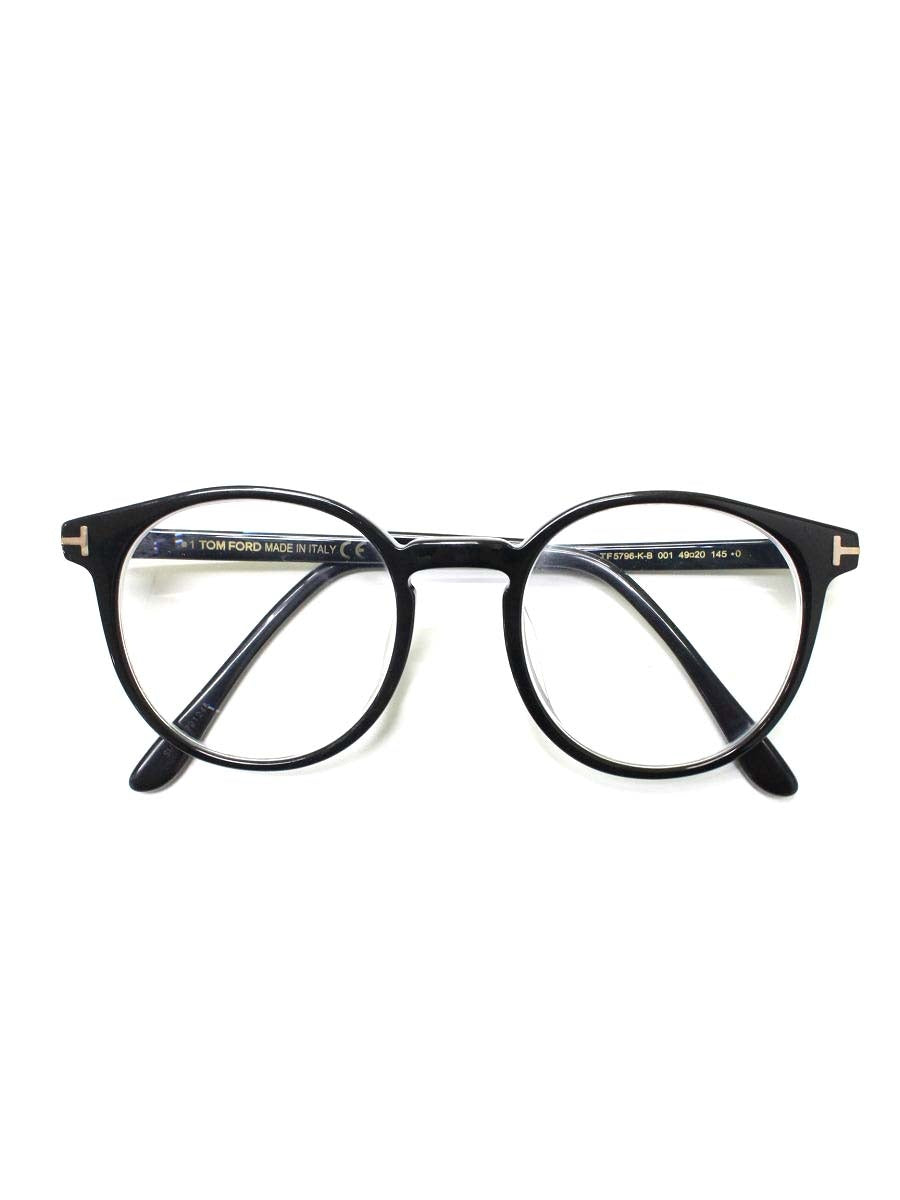 トムフォード TF5796-KB 001 メガネ ブラック セルフレーム フルリム ボストンシェイプ ITSTXT5495HU 【SALE】