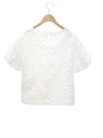 ジェンヌ ボリュームスリーブブラウス 022ss-tp05b シャツ S ホワイト パール IT308JWV0620 【SALE】