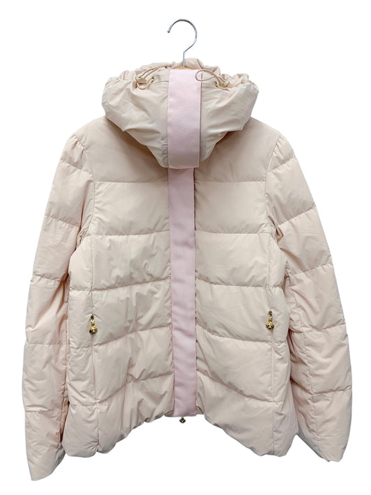エムズグレイシー ストレッチダウン 419606 ショートコート 38 ピンク パールワッペン フード IT2XU9U8IQB0