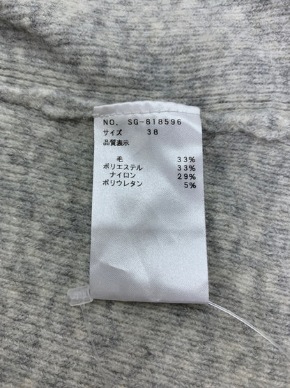 エムズグレイシー Off Shoulder Knit 818596 ニット セーター 38 グレー ウール混 袖パール付 ITN85AE6ORFS