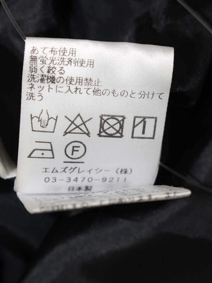 エムズグレイシー 410305 トップス 38 ブラック 花 ドット リボン IT80LPUK9PCO