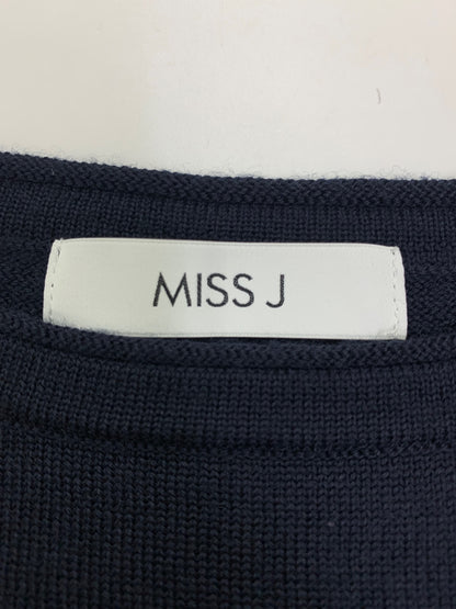 ミスジェイ 635707-15 ニット 40 ネイビー LOVE ラインストーン ITH8JHWV2JO8