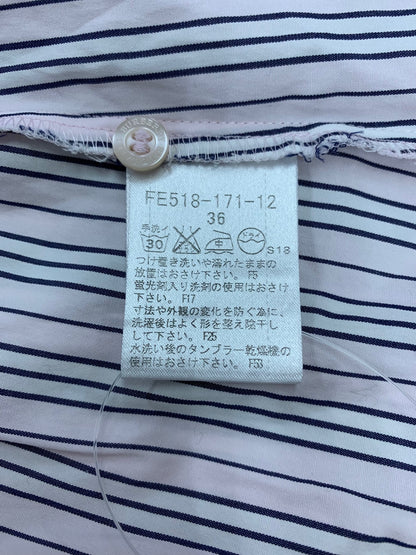 バーバリーブルーレーベル FE518-171-12 シャツ 36 ピンク ストライプ 2way リボン IT3S332PPD6W