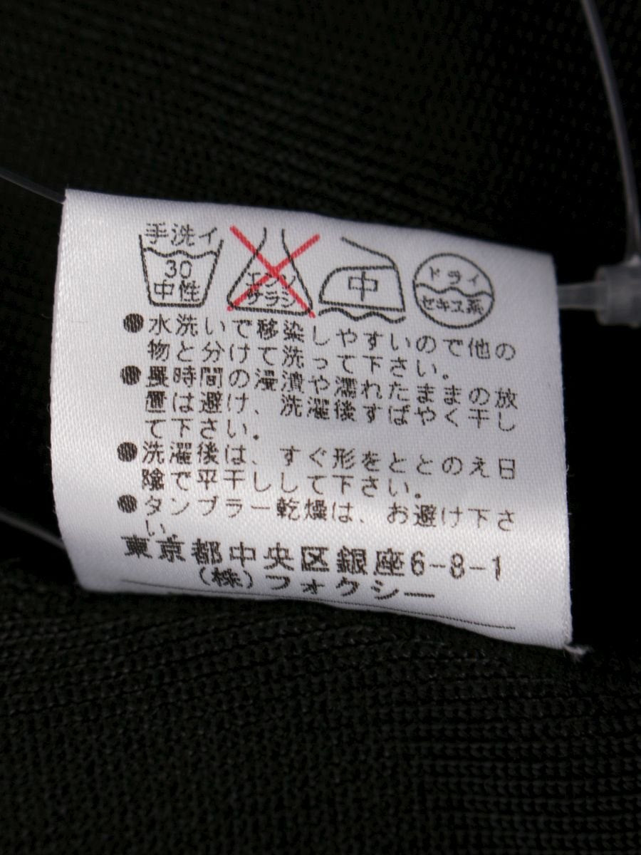 フォクシーブティック 17806 ニットセーター サイズ表記なし ブラック タートルネック 半袖 ロゴプレート ITAGXNN5ZR3C