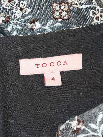 トッカ POSY ポージー OPTOIS0220 ワンピース 4 グレー フラワーモチーフ 刺繍 ITSQ1M7UPLFK