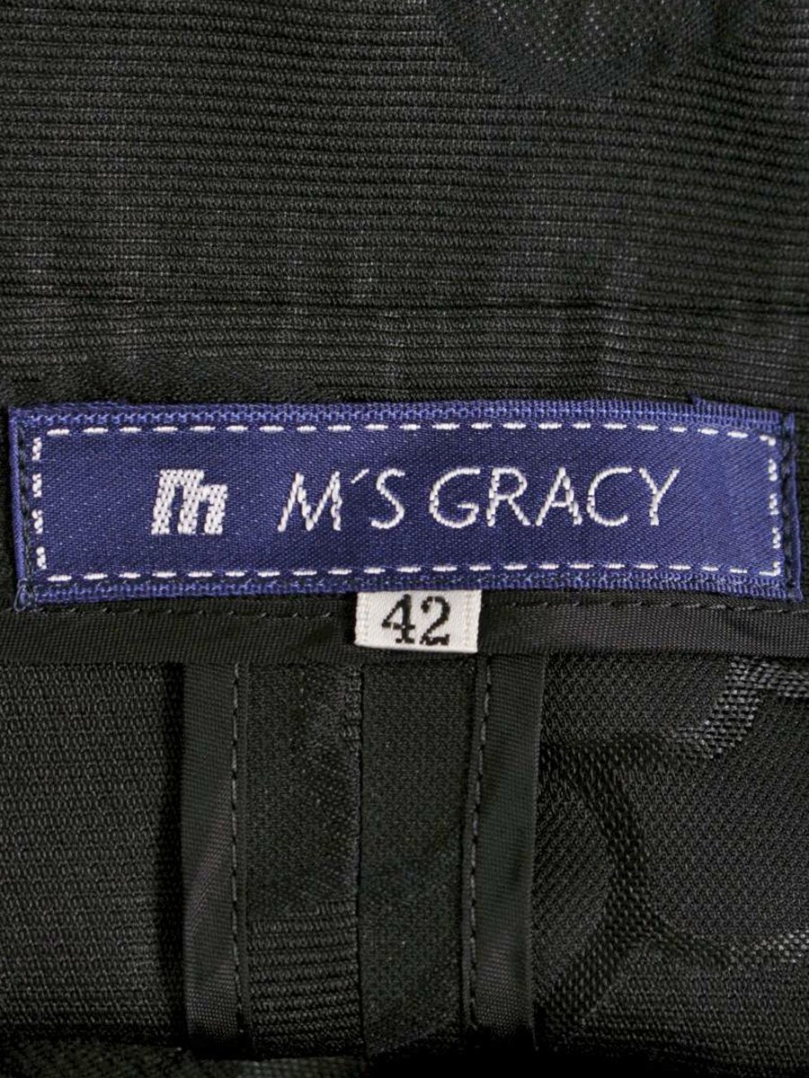 エムズグレイシー 924124 ジャケット 42 ブラック ブルゾン フラワーモチーフ IT8O37ZIHTPM