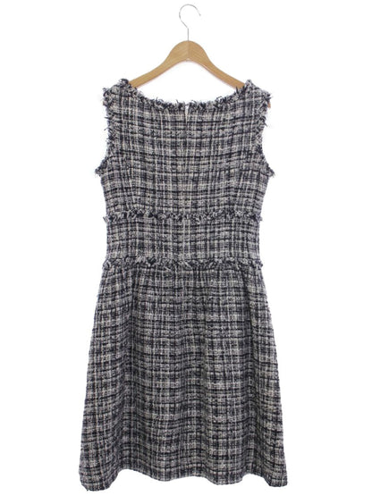 ルネ 6416490 ワンピース 38 ネイビー/ホワイト TISSU ツイード ITCVXZ79BMMM