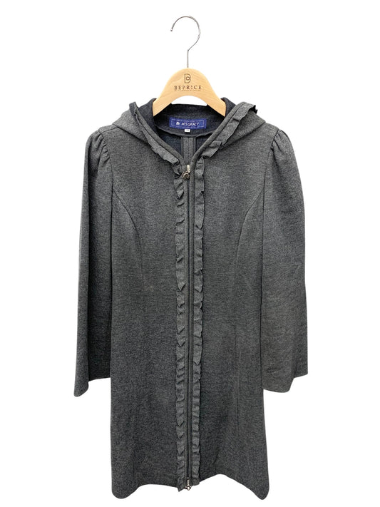 エムズグレイシー 629516 コート 38 チャコール ウール混 ダブルカメリアジップ IT8LUP7XJUS4
