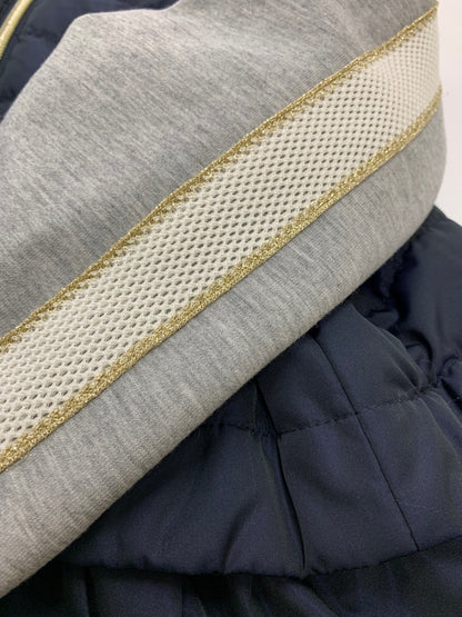 ヘルノ GC0018G コート 14A ネイビー 異素材ミックス フード 2way スウェット袖 ITMLD7U3LNYM